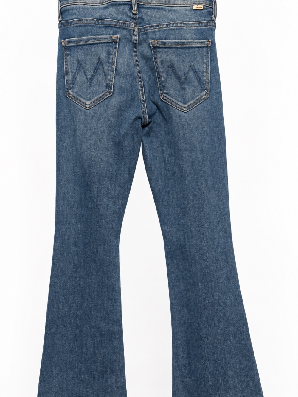 MOTHER The Weekender Fray Mid-Blue Bootcut Women’s Jeans 27 - Picture 3 of 6